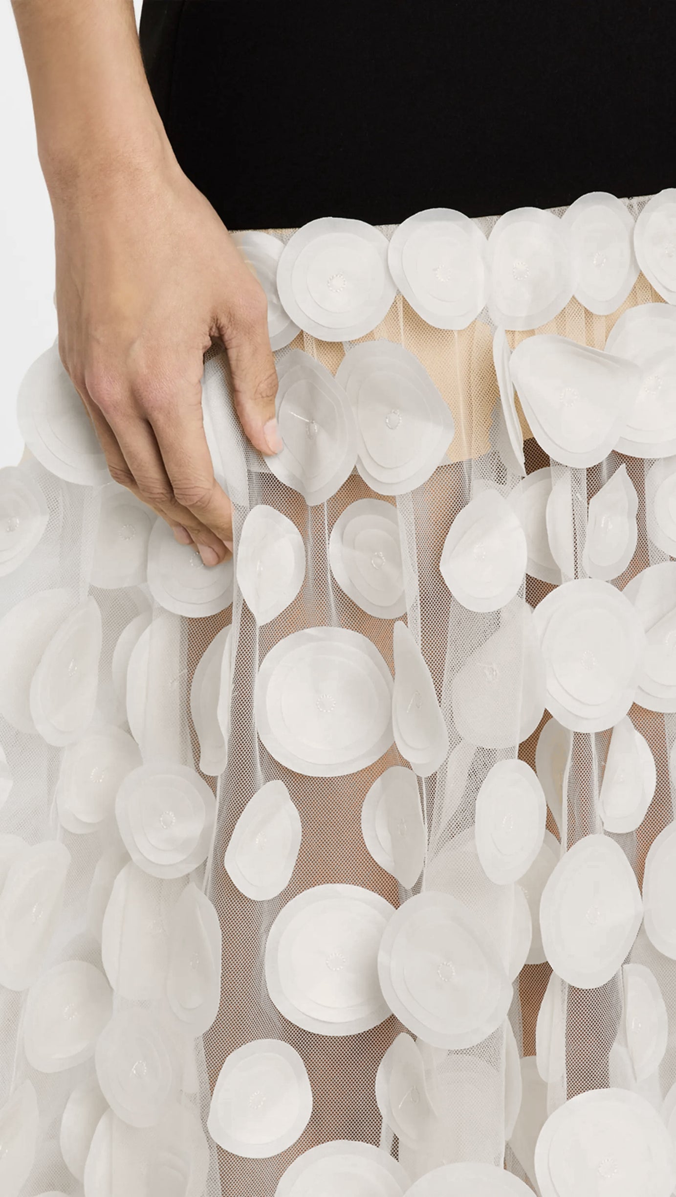 STRAPLESS A LINE MAXI DRESS WITHE