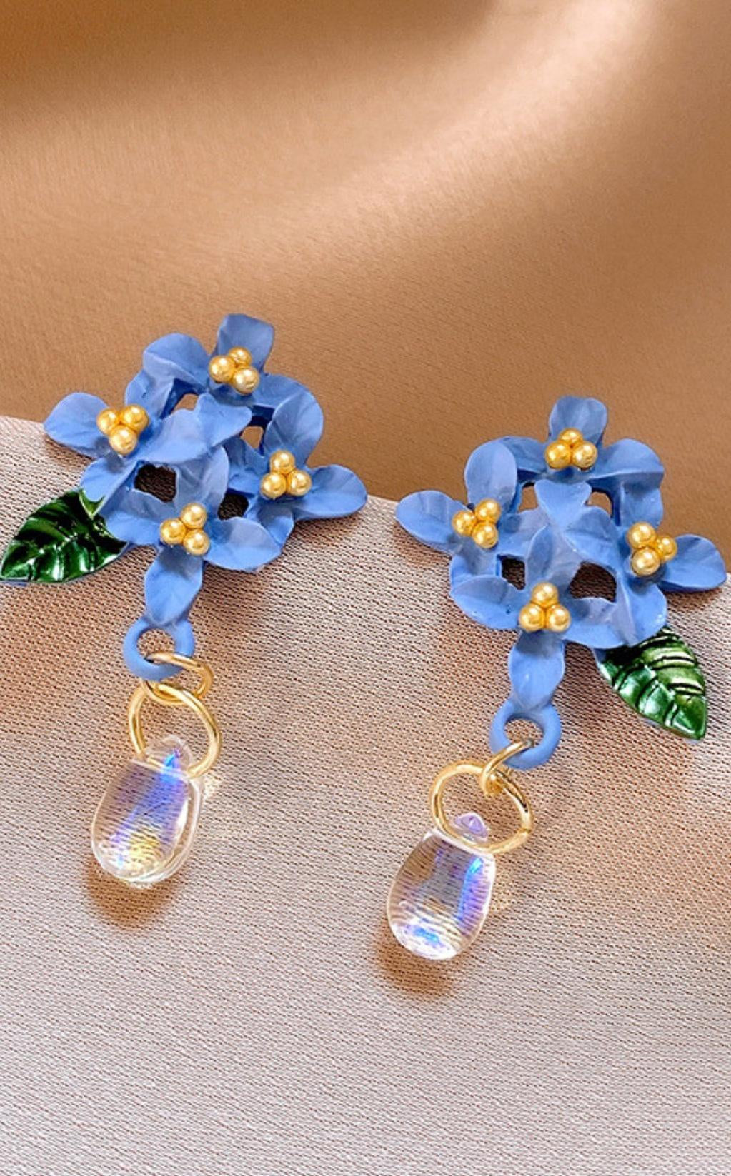DULCINEA BLUE FLOWER EARRINGS