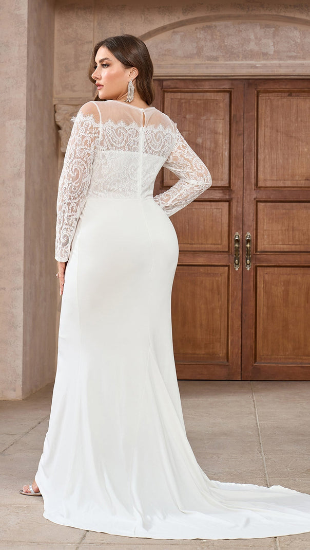 AIIZIE ZAIDA LACE LONG SLEEVE MAXI DRESS - product image