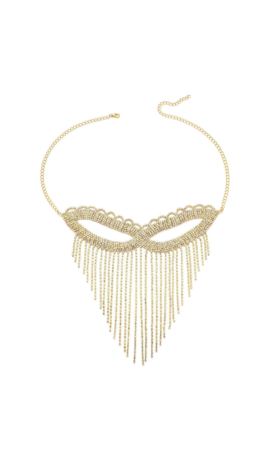 Maschera con nappa di strass Dascha