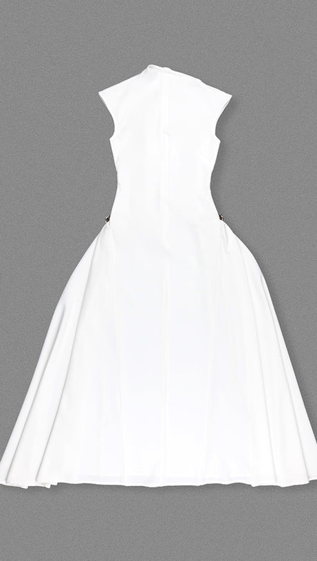SKATER MAXI DRESS WHITE