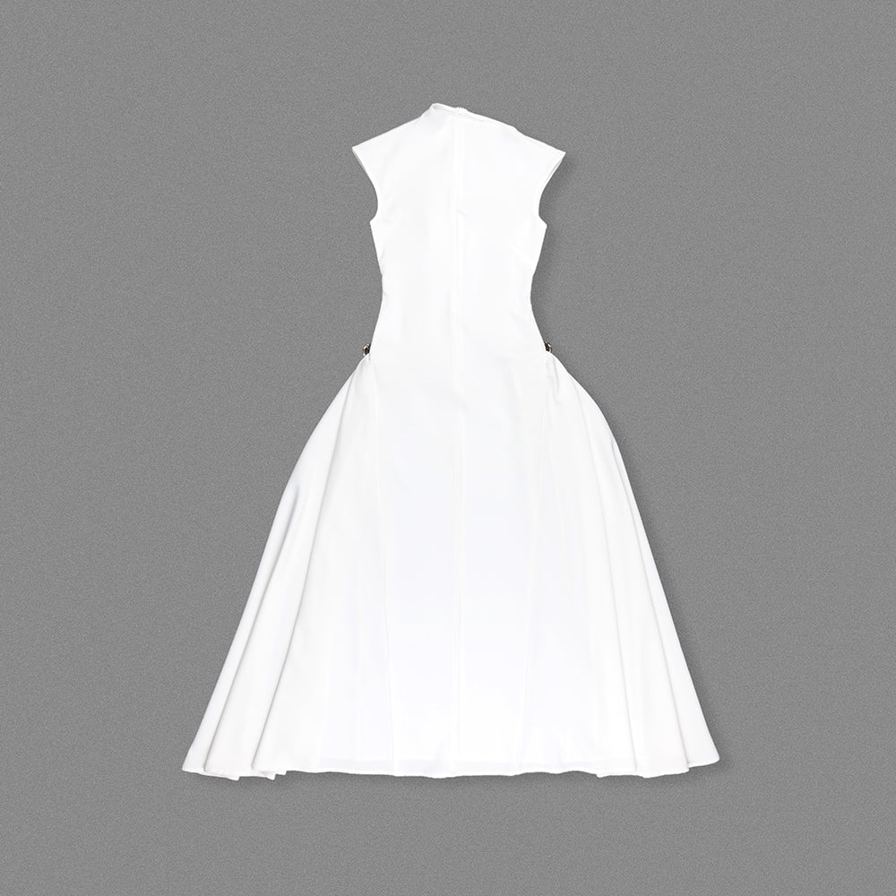 Skater-Maxikleid Weiß 