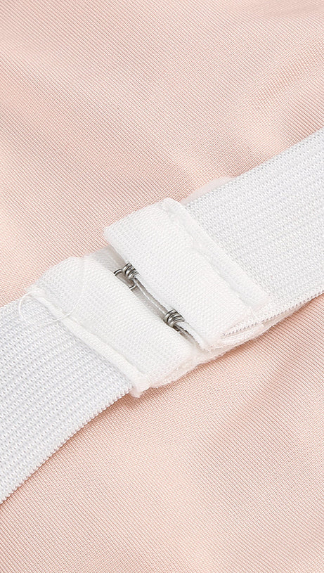 PEARL SEQUIN EMBROIDERED GOWN IN PINK