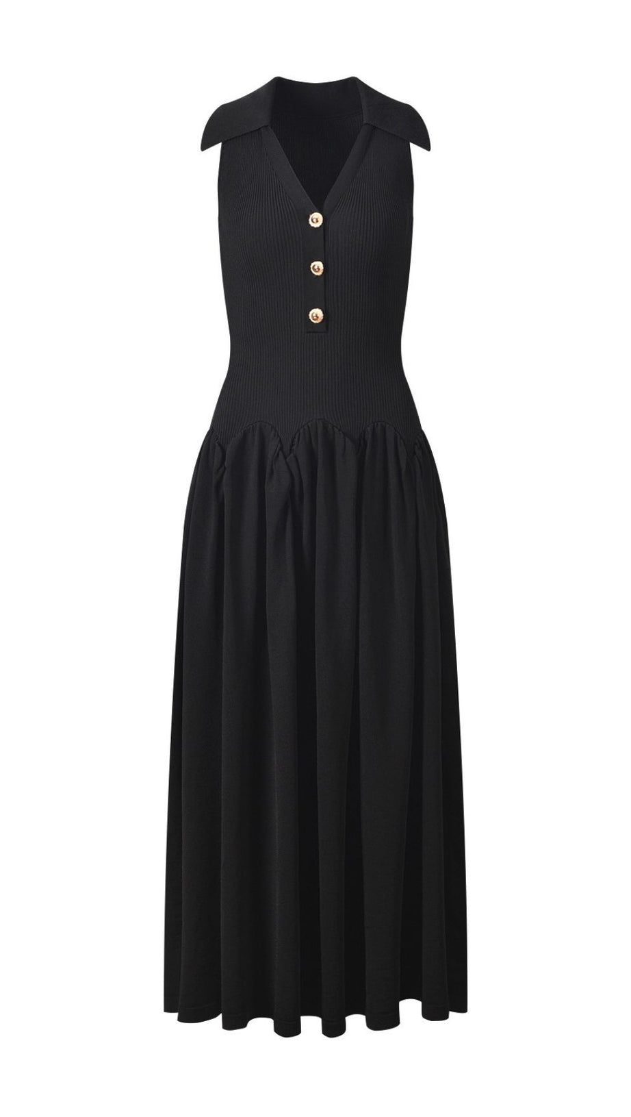 HAVEN EFFORTLESS CHIC BLACK SLEEVELESS KNIT MAXI DRESS FOR WOMEN