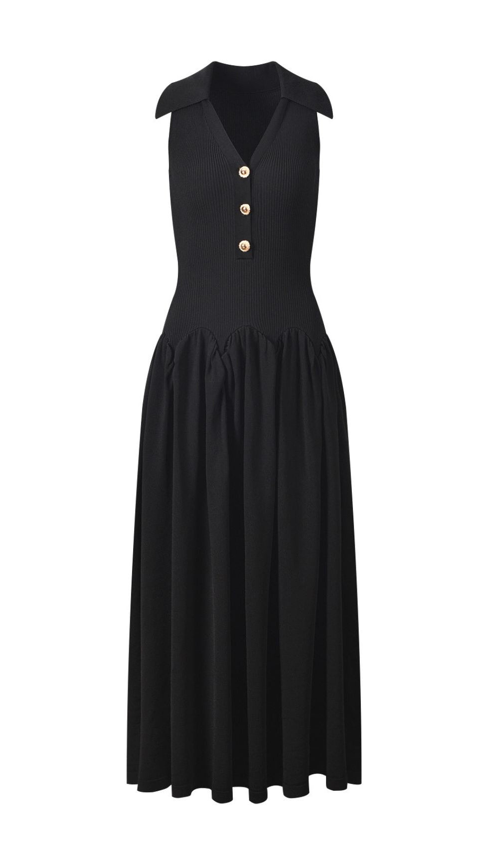 HAVEN EFFORTLESS CHIC BLACK SLEEVELESS KNIT MAXI DRESS FOR WOMEN