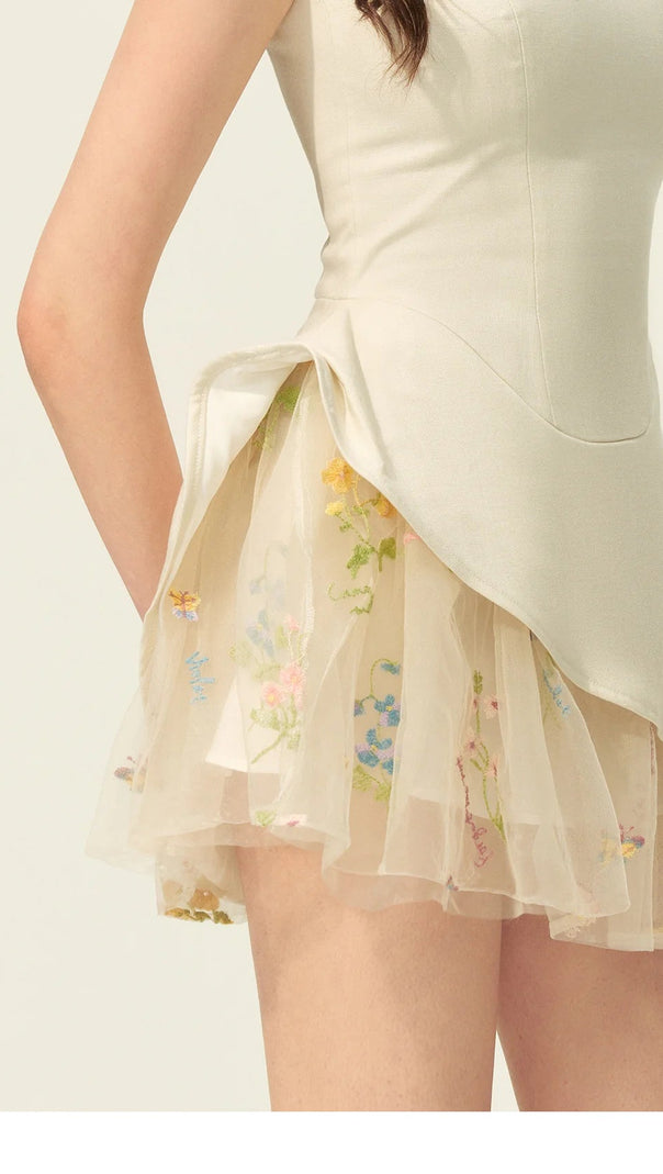 AIIZIE LIECHTI FLORAL LAYER MINI DRESS - product image