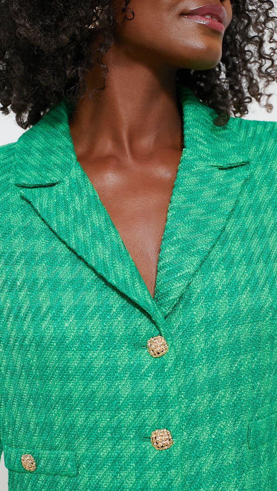 ABITO STACIE IN TWEED SMERALDO