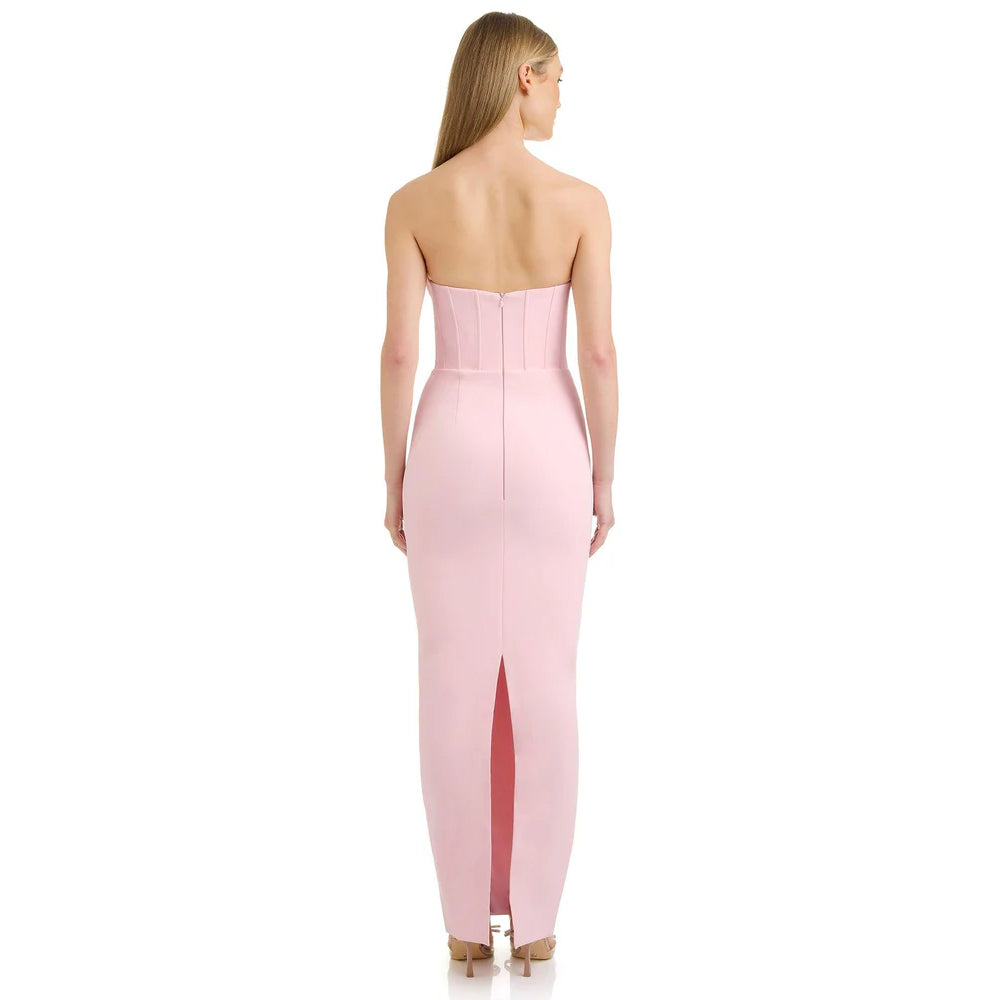 AIIZIE OFF-SHOULDER FLOWER MAXI DRESS IN BLUSH - product image