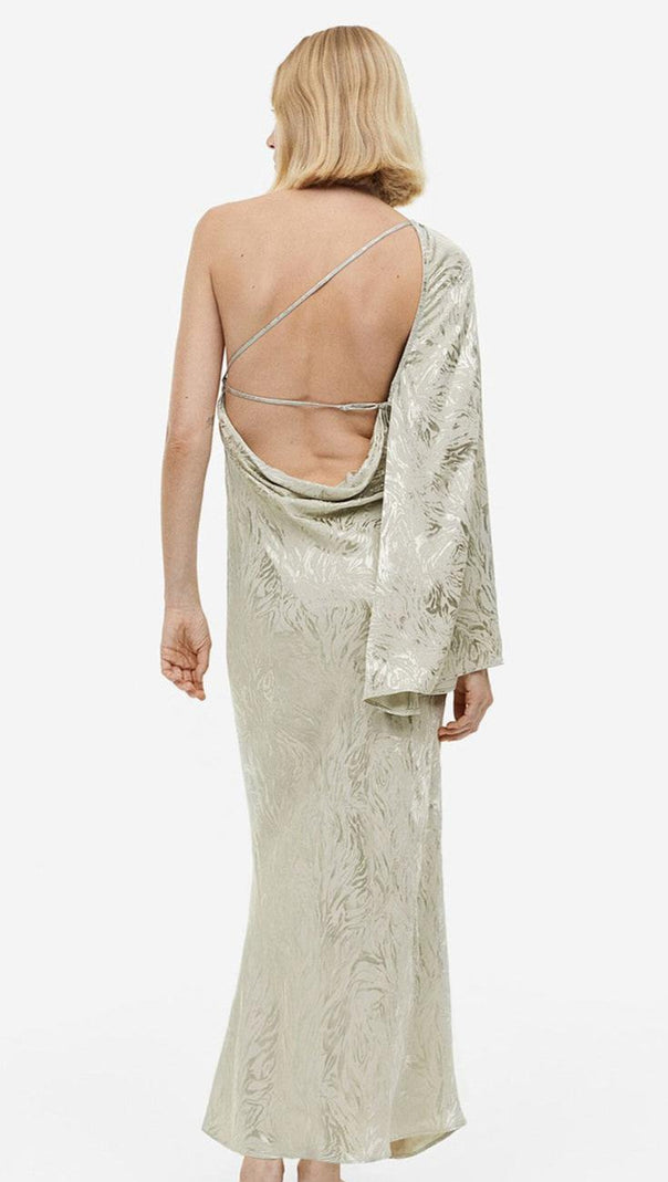 AIIZIE JACQUARD-WEAVE ONE-SHOULDER DRESS - product image