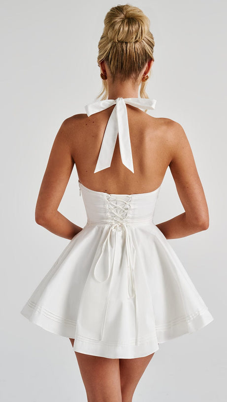 DORIS MINI DRESS - IVORY