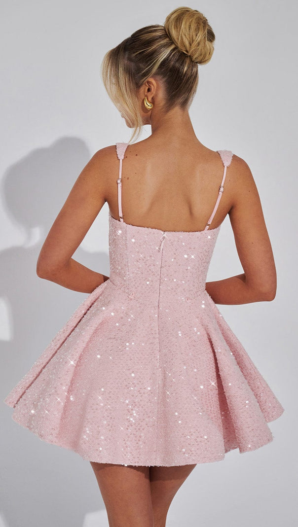 AIIZIE DOROTHY MINI DRESS - BLUSH - product image