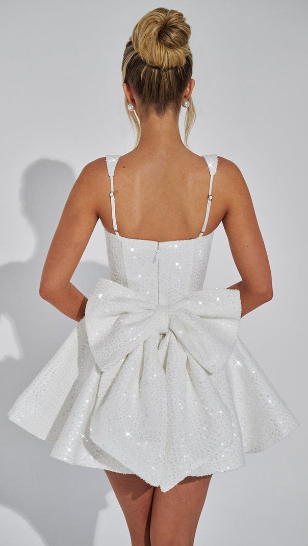 AIIZIE DOROTHY MINI DRESS - IVORY - product image