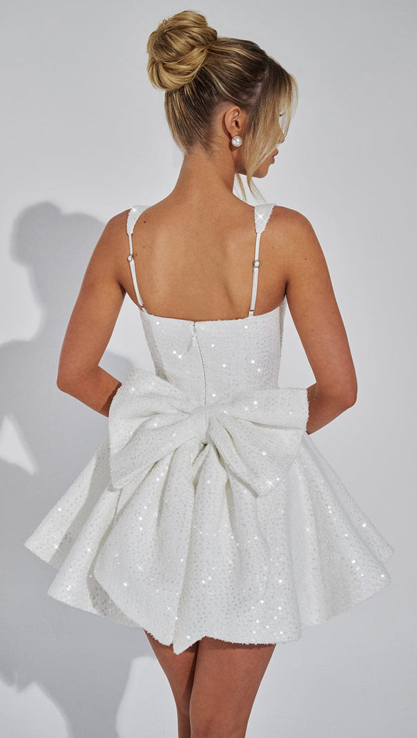 AIIZIE DOROTHY MINI DRESS - IVORY - product image