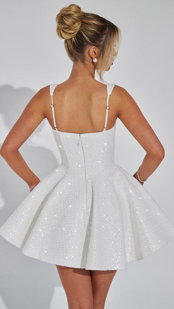 AIIZIE DOROTHY MINI DRESS - IVORY - product image