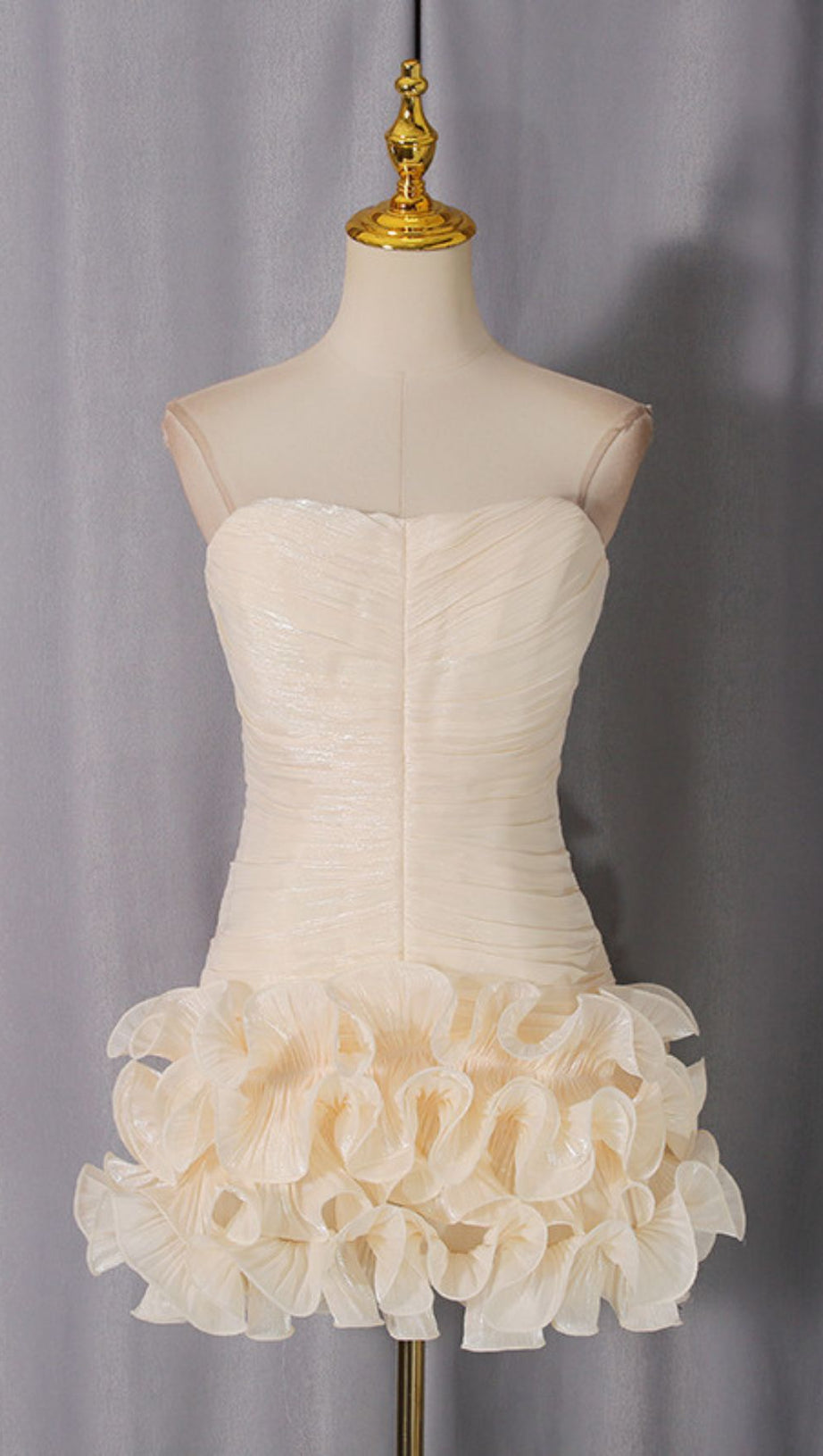 Jacoba Strapless Ruffle Mini Dress: Elegant, Flirty & Party-Ready