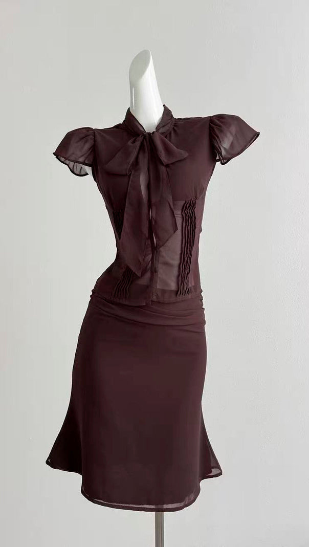 Irène Ruffled Tulle Top & Skirt Set