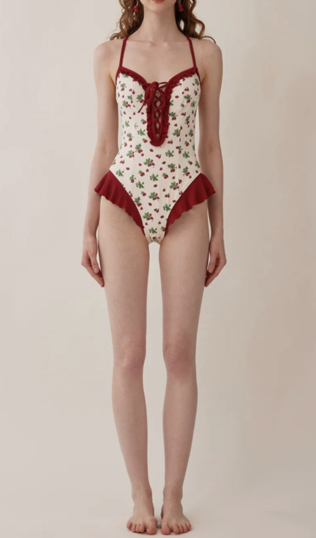 Dandy Strawberries Printed One-Piece Swimsuit