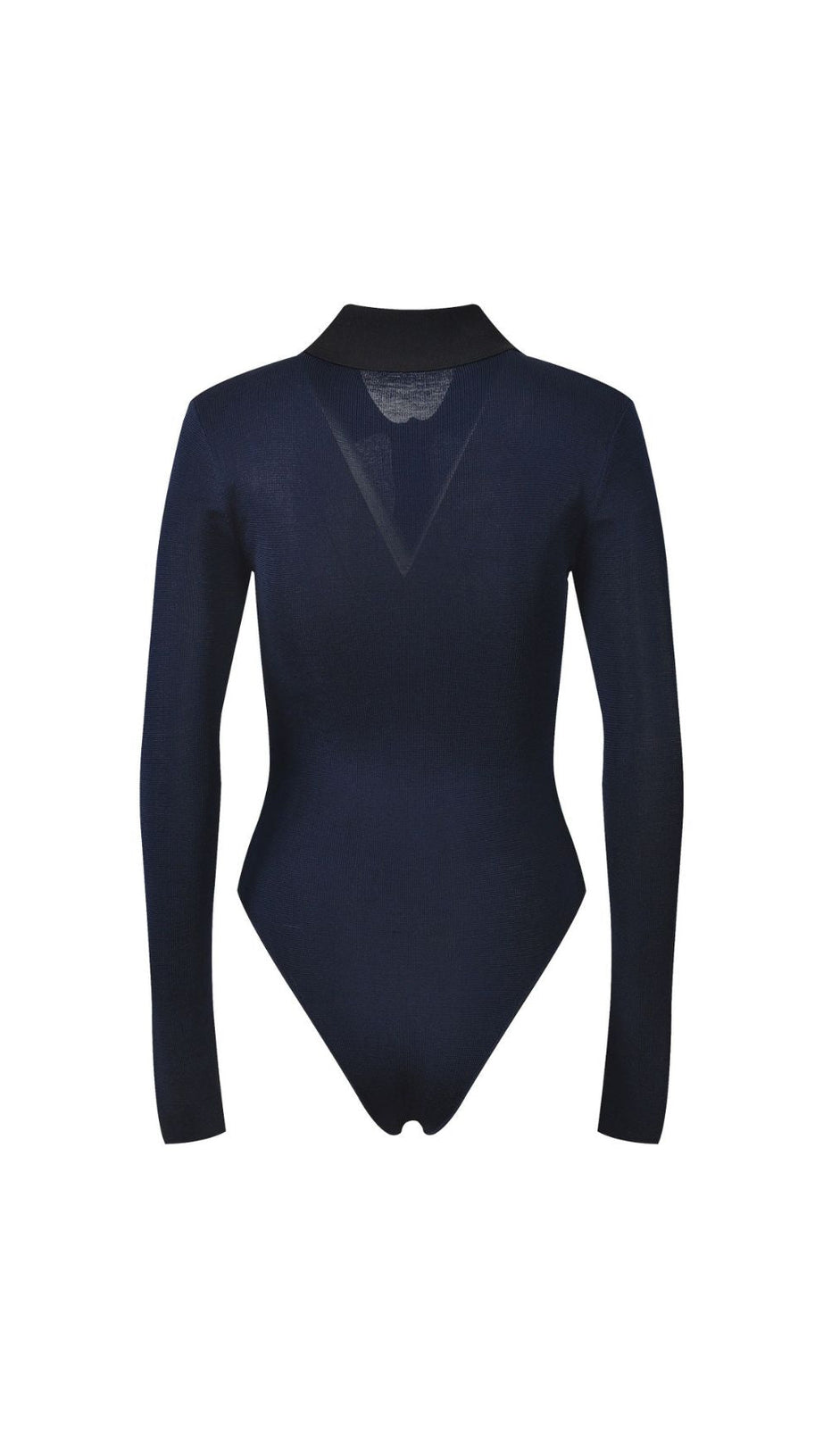 HILAL CHIC RIBBED KNIT GOLD-BUTTON BODYSUIT