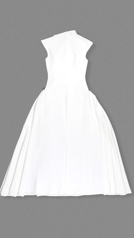 SKATER MAXI DRESS WHITE