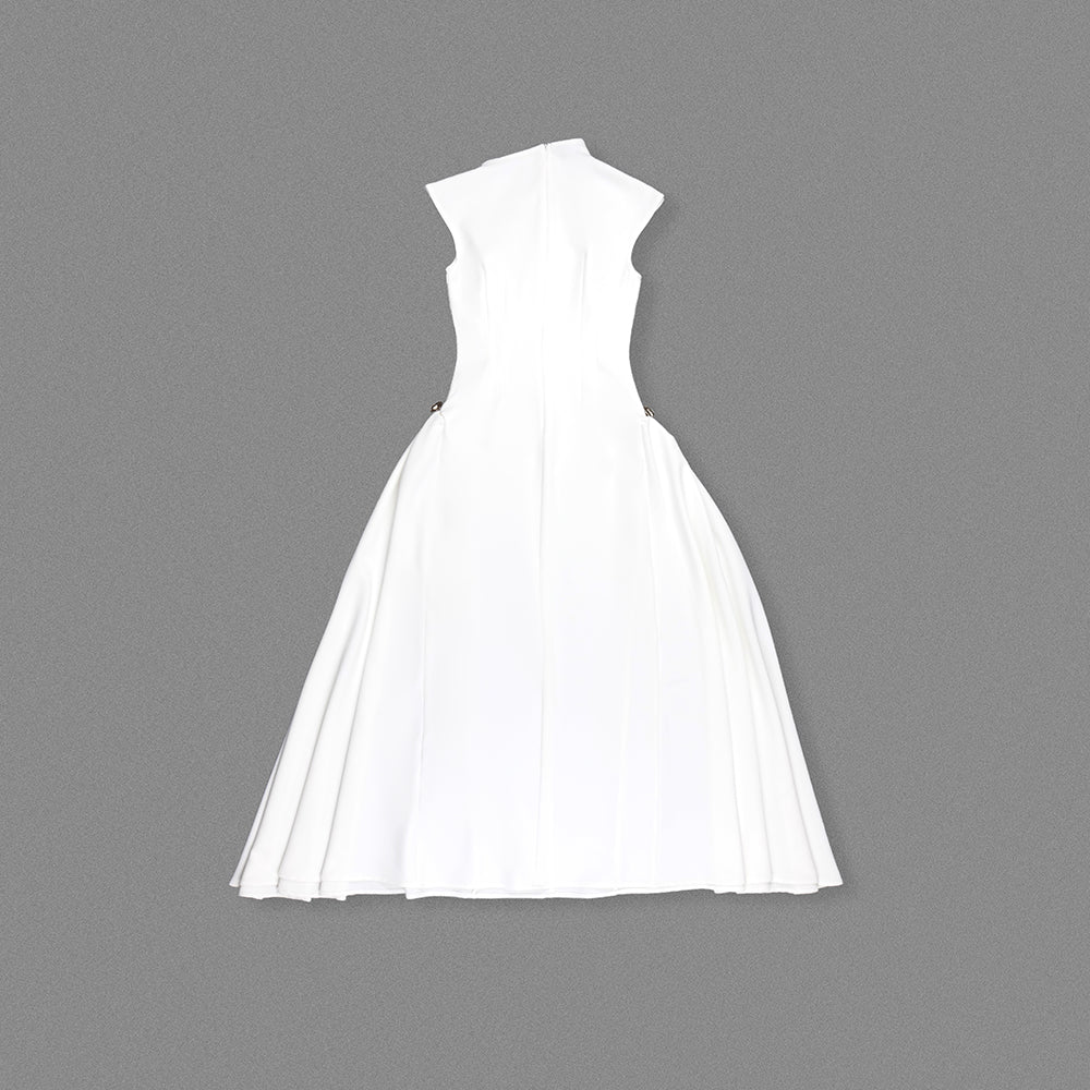 Skater-Maxikleid Weiß 