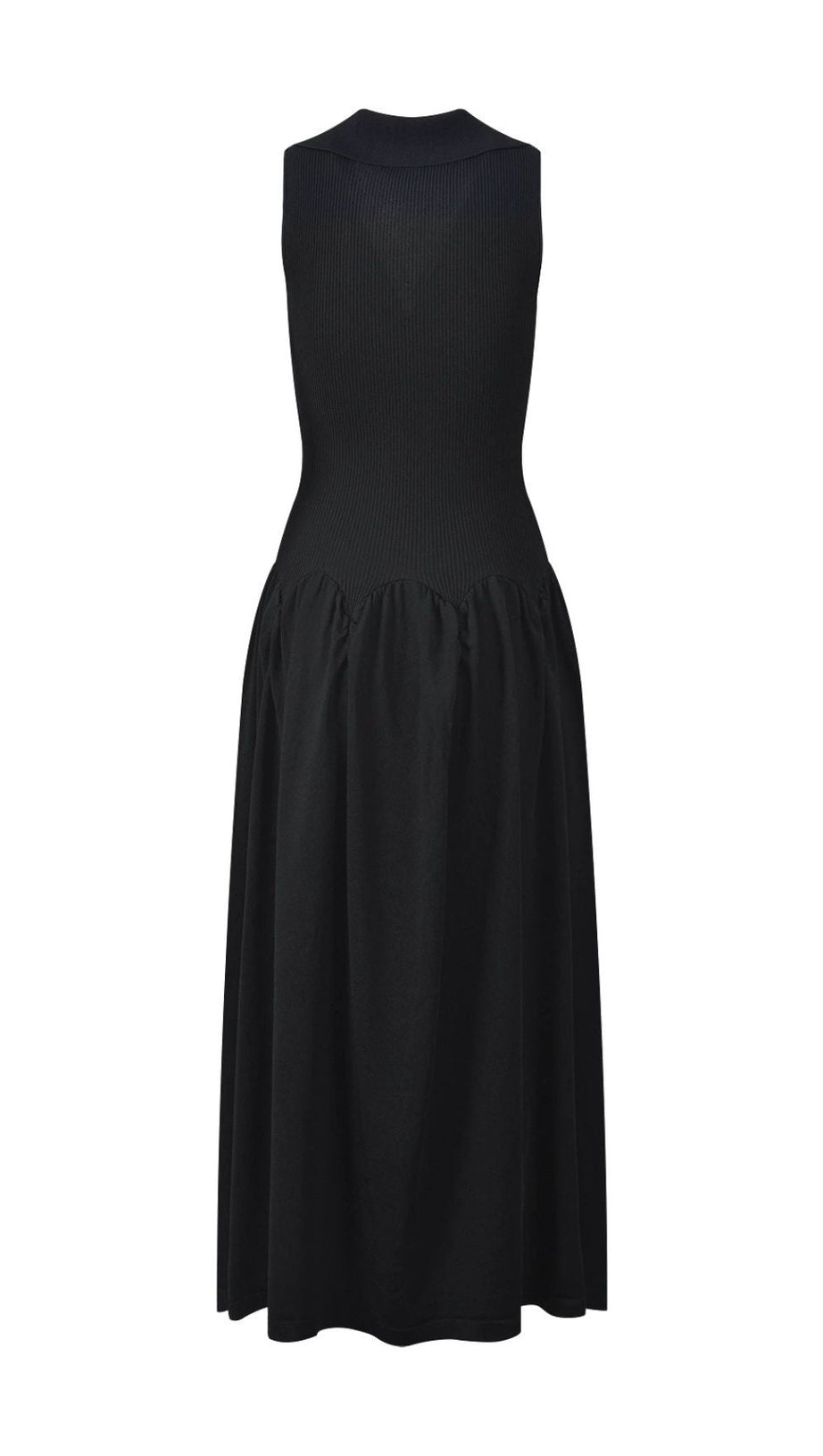 HAVEN EFFORTLESS CHIC BLACK SLEEVELESS KNIT MAXI DRESS FOR WOMEN