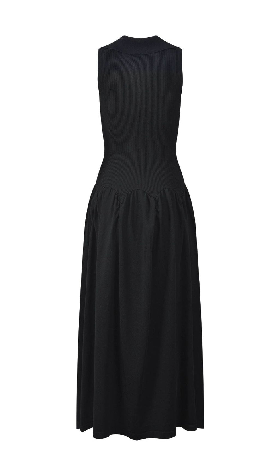 HAVEN EFFORTLESS CHIC BLACK SLEEVELESS KNIT MAXI DRESS FOR WOMEN