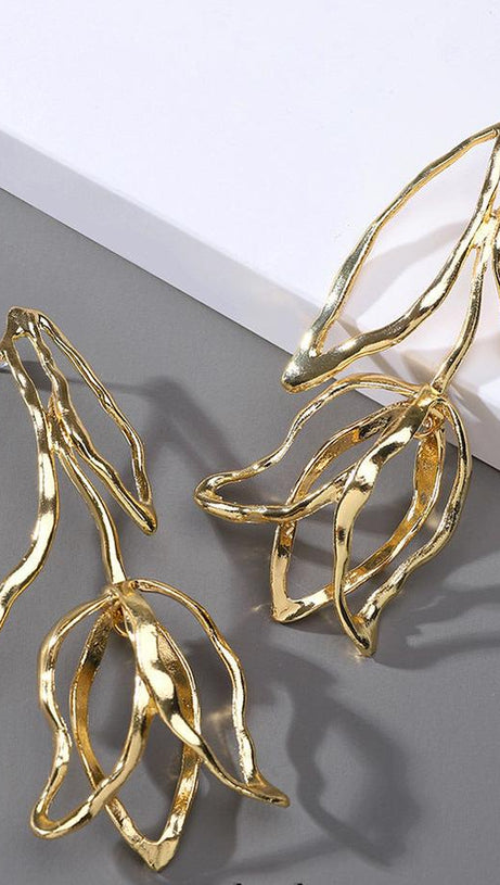 DORCAS GOLD FLOWER EARRINGS