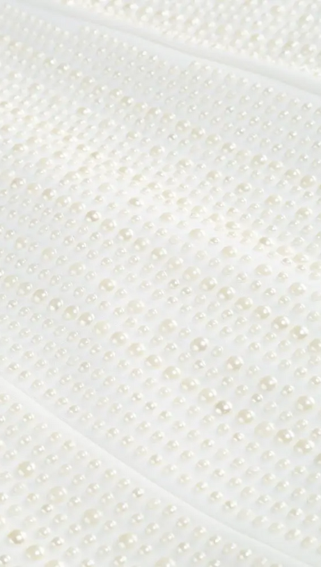 PEARL STUDDED WHITE MINI BODYCON DRESS