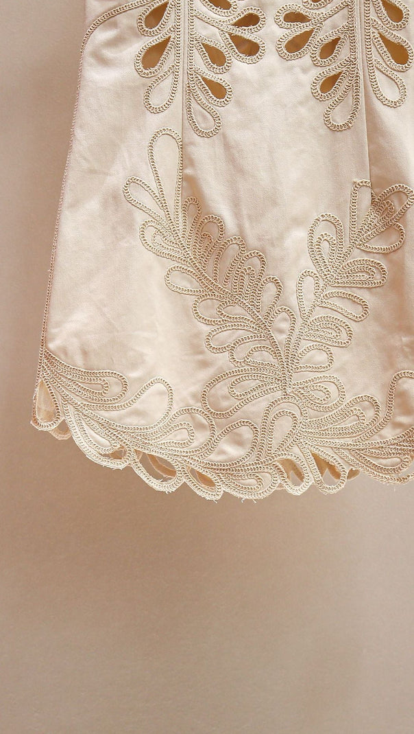 AIIZIE RANETTY CHIC EMBROIDERED & EYELET SLEEVELESS MINI DRESS - product image