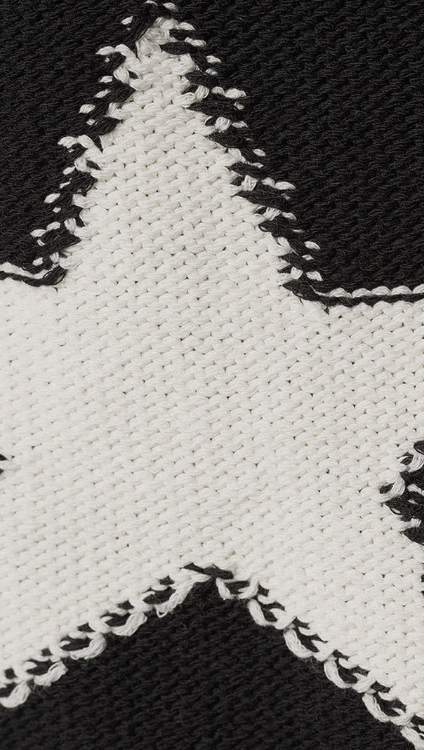 AIIZIE STAR JACQUARD BLACK CARDIGAN - product image