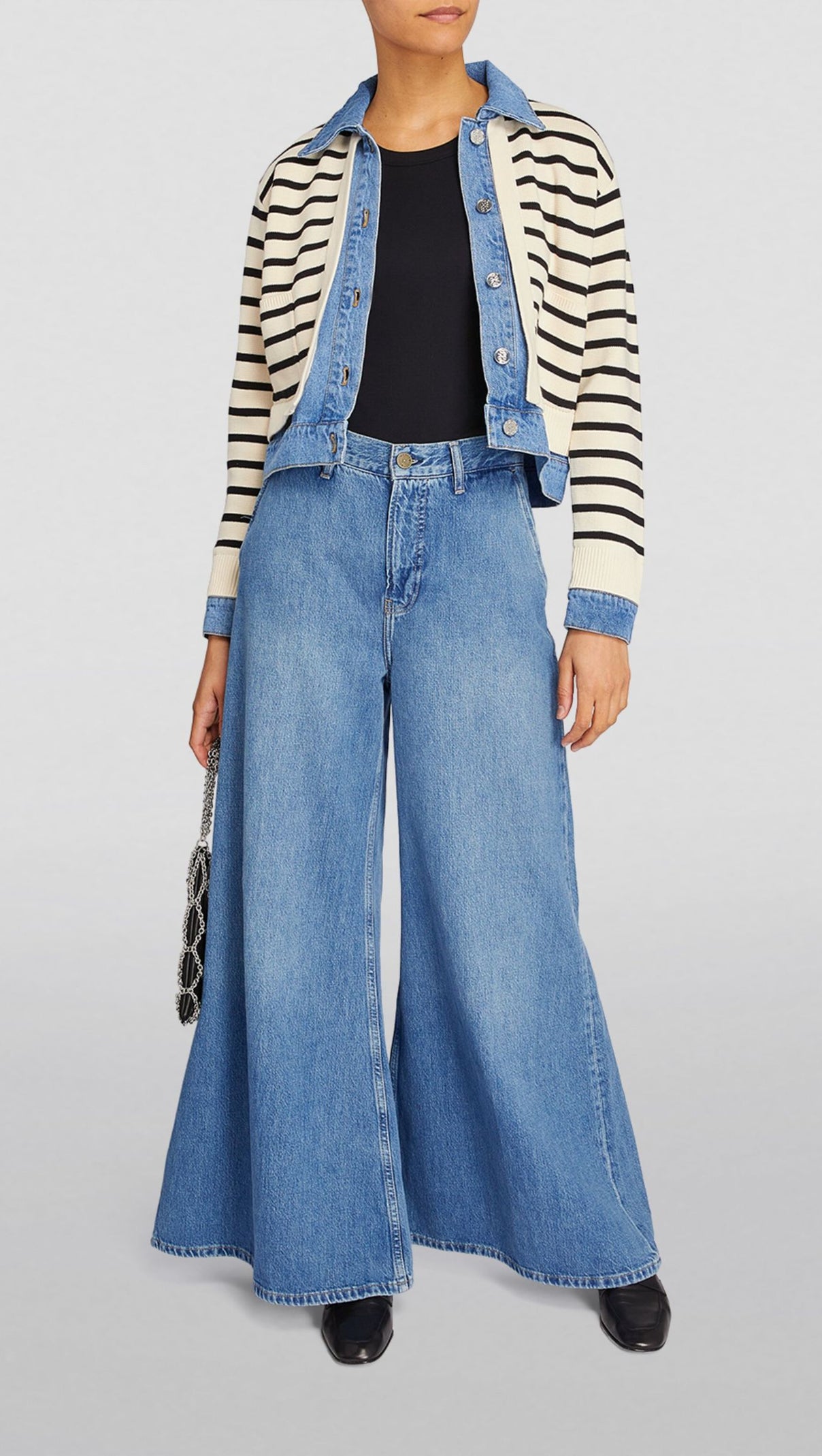 AIIZIE LAYERED LOOK STRIPED CARDIGAN - product image