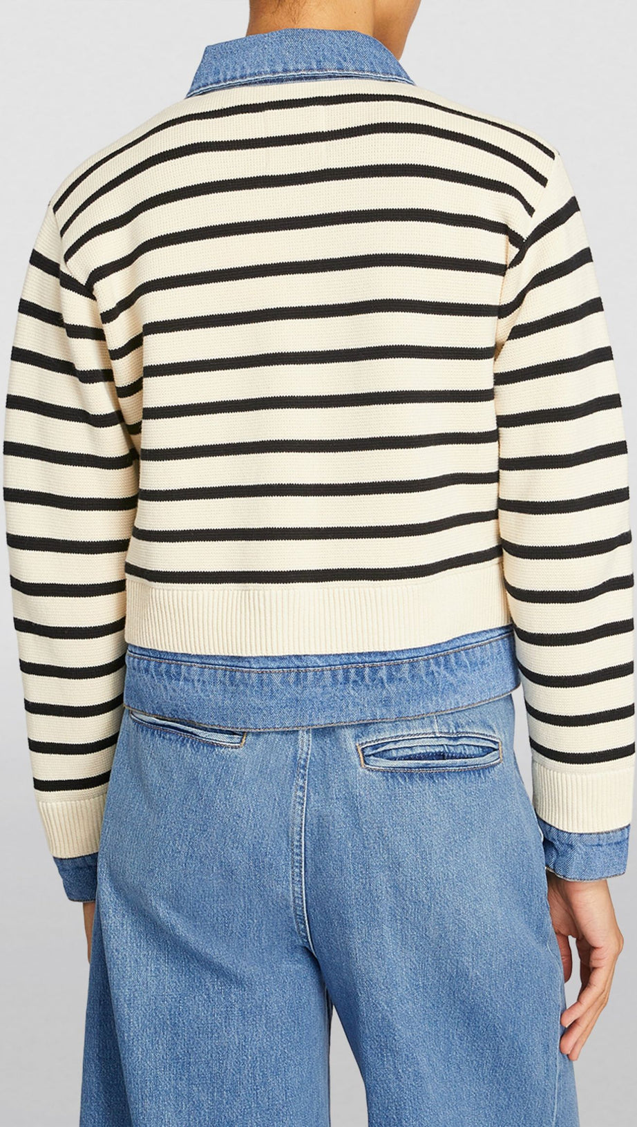 CARDIGAN A RIGHE CON LOOK A STRATI 