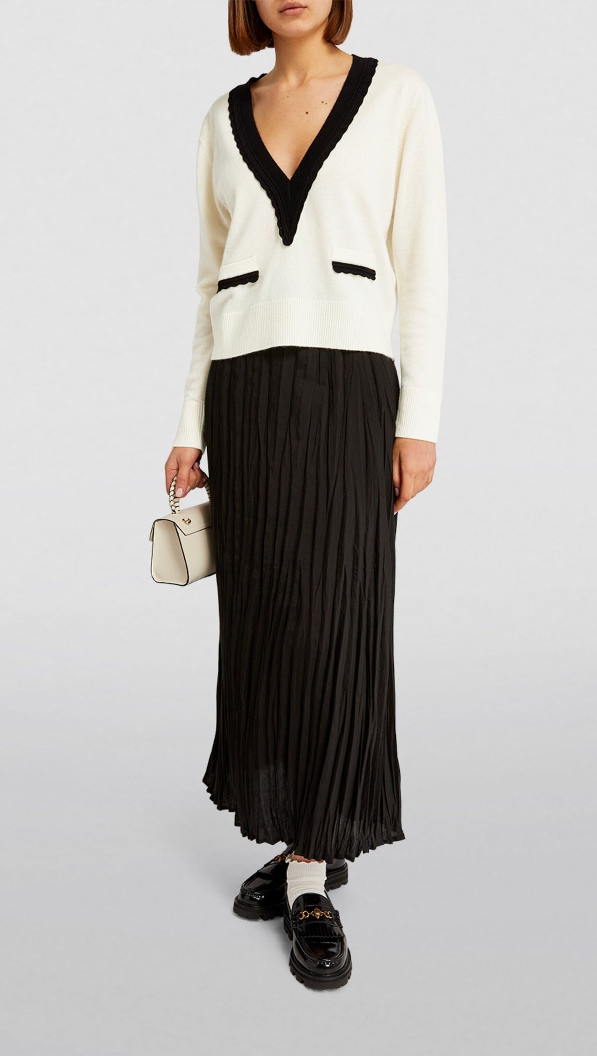 AIIZIE CONTRAST TRIM SWEATER - product image