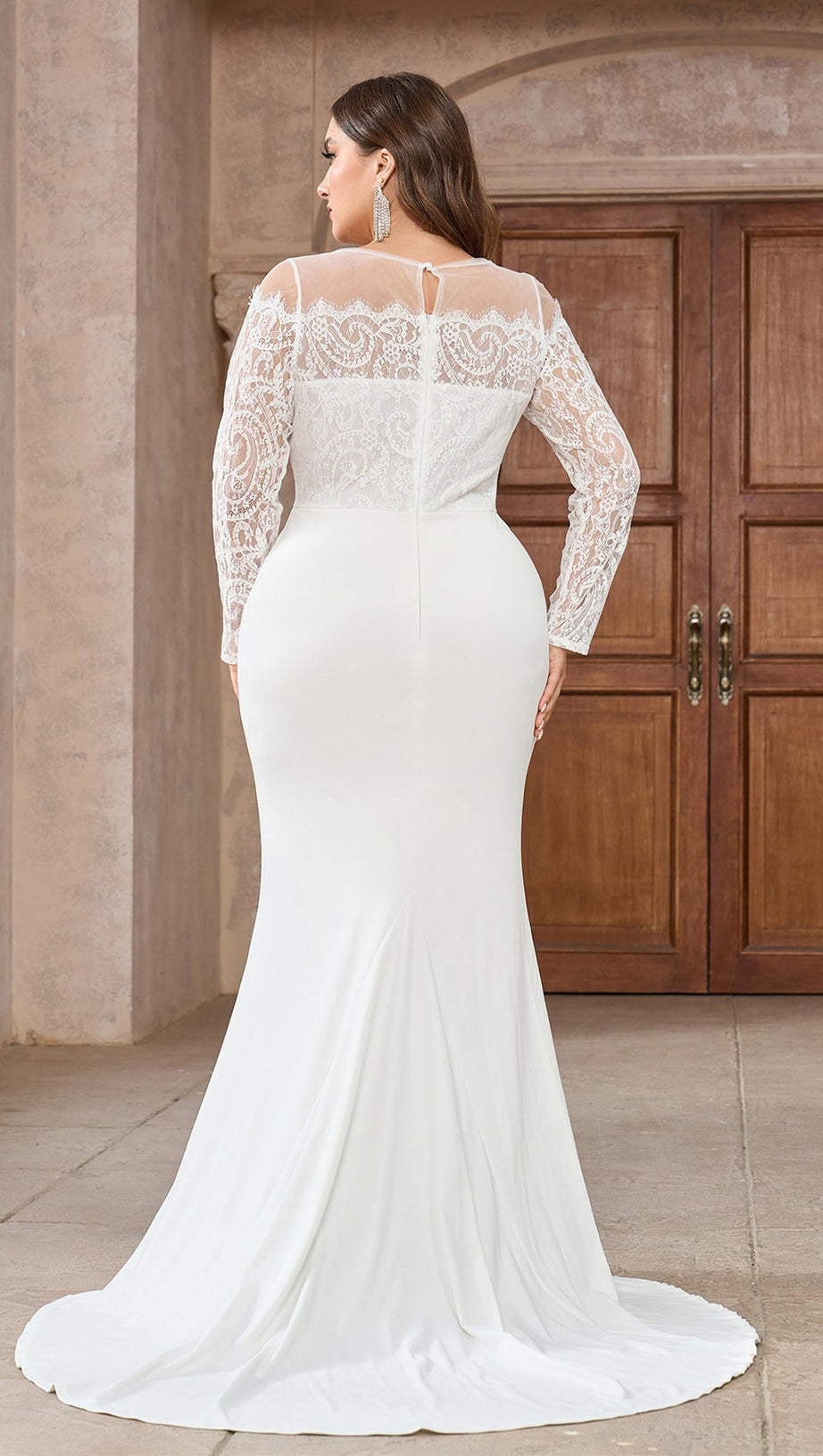 Zaida Langärmliges Maxikleid aus Spitze 