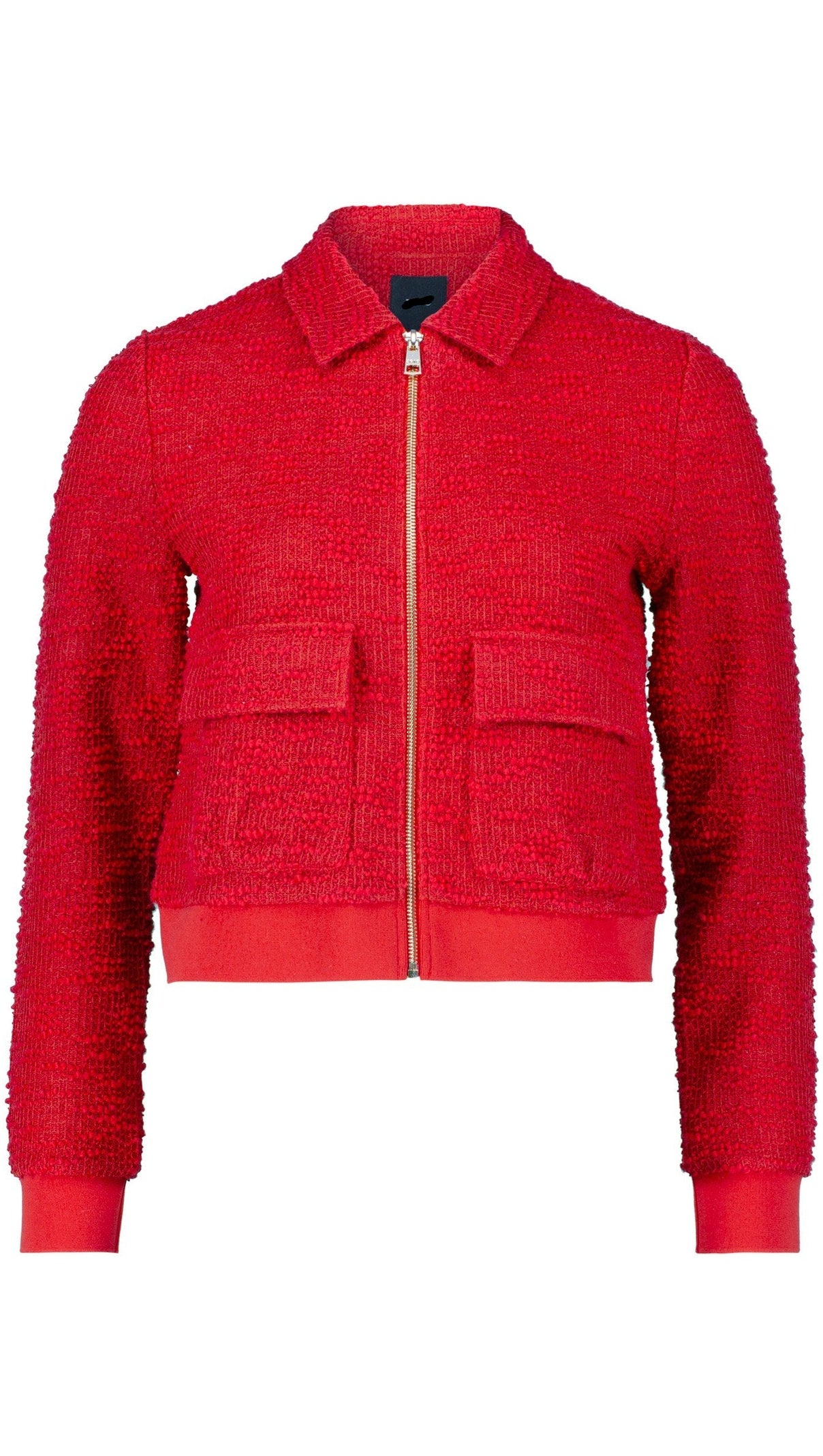 AIIZIE PLAIN JACKET SKIRT SET IN RED - product image