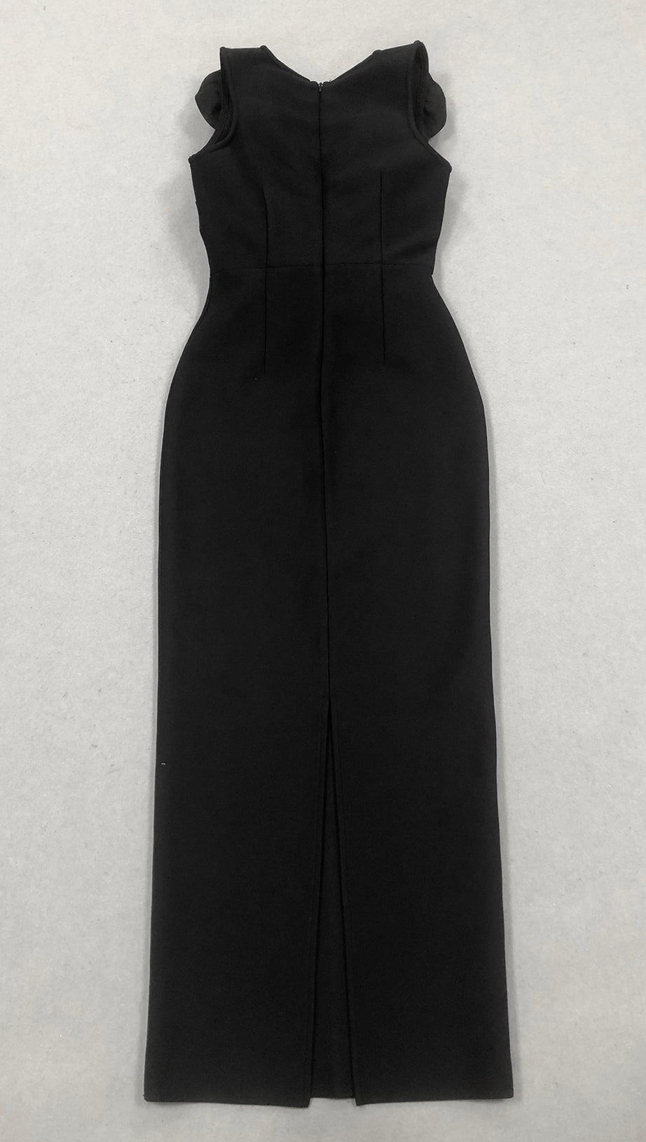 RUFFLED TOP WITH GOLD ACCENTS MAXI DRESS