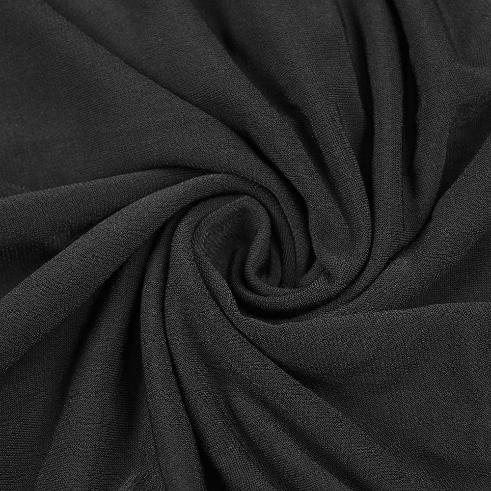 AIIZIE CARA BLACK OFF-SHOULDER RUCHED BODYCON MAXI DRESS WITH ROPE EMBELLISHED - product image