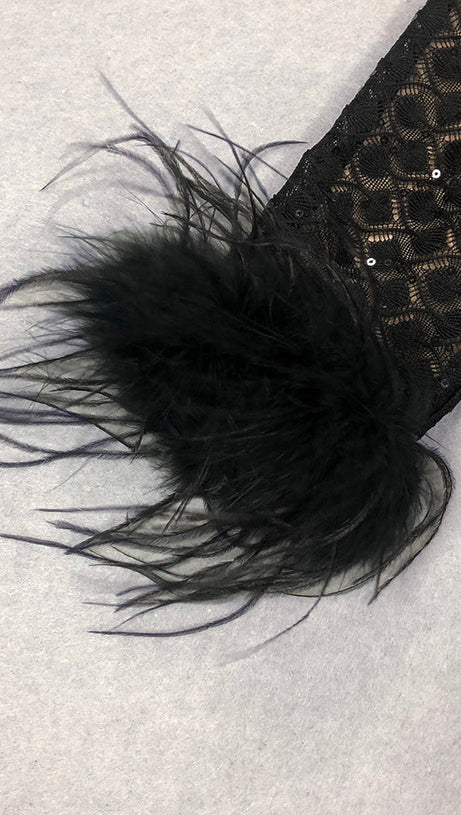 V NECK BANDAGE JUMPSUIT IN BLACK