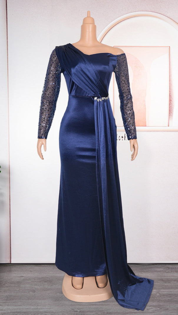 AIIZIE NOELIA LONG SLEEVE RUCHED MAXI DRESS - product image