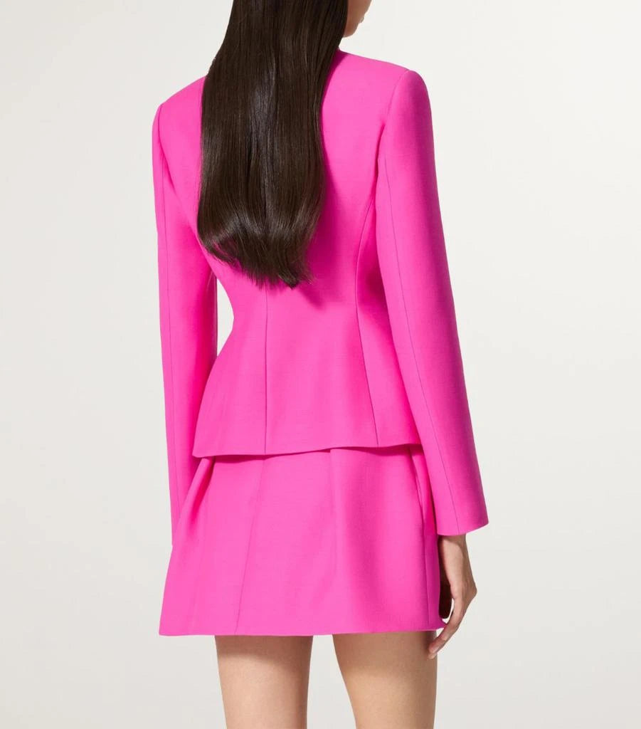 AIIZIE YURI BOW DETAIL CREPE COUTURE BLAZER IN PINK - product image