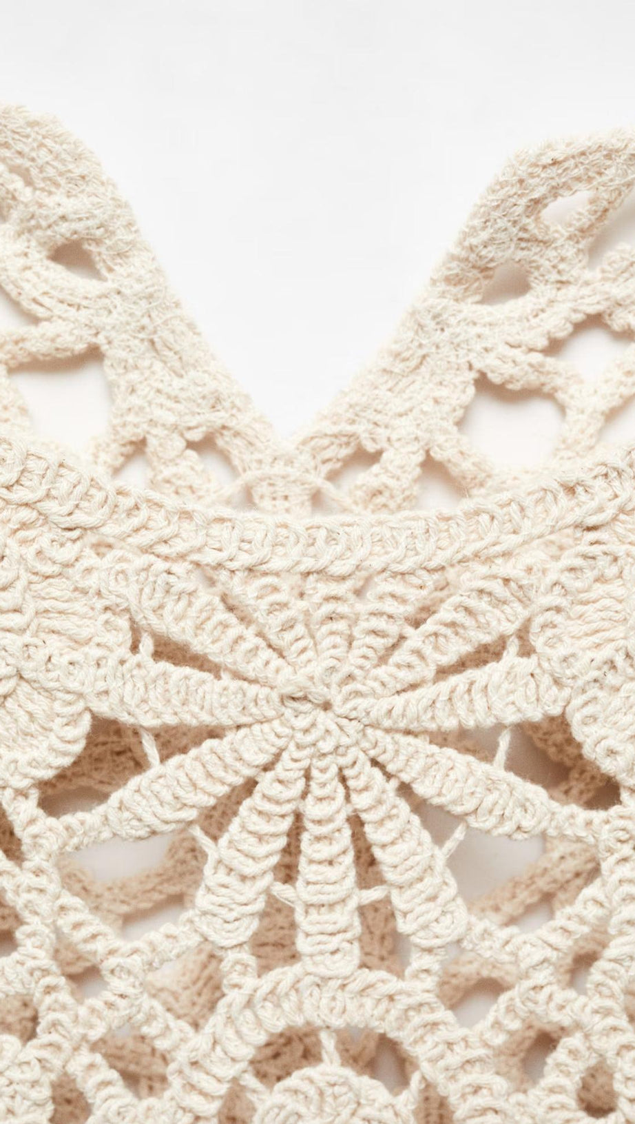 Häkel-Midikleid aus Georgia-Baumwolle in Aprikose