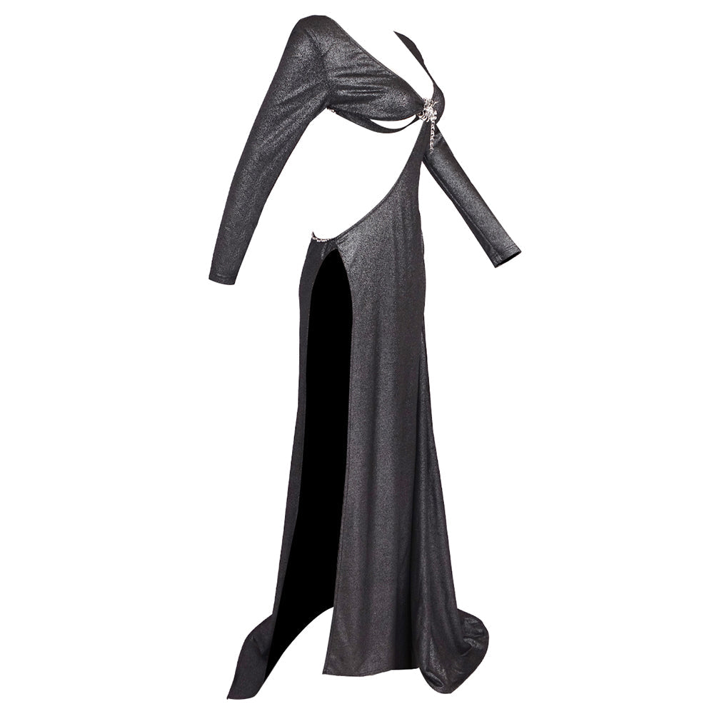 AIIZIE CUT OUT BACKLESS GOWN IN BLACK - product image