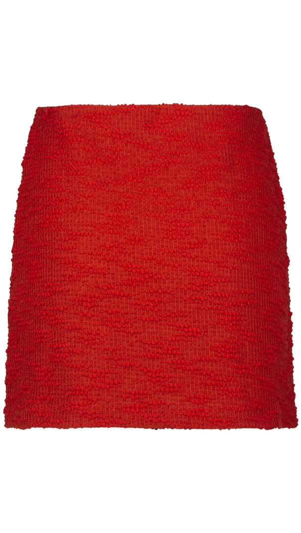 AIIZIE PLAIN JACKET SKIRT SET IN RED - product image