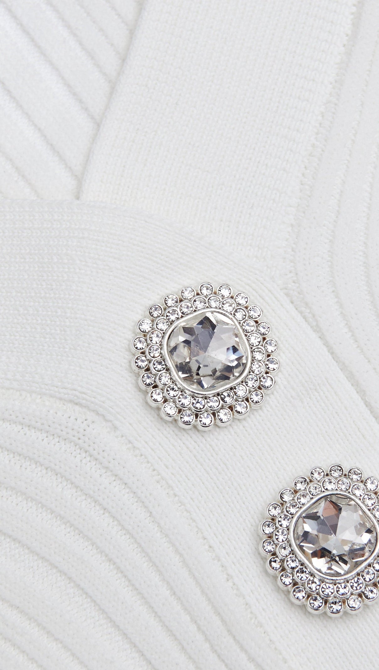 AIIZIE WHITE RIBBED KNIT MINI DRESS - product image