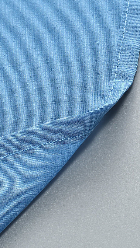 MARCIA TRUMPET SLIT SLEEVE BODYCON MAXI DRESS IN BLUE