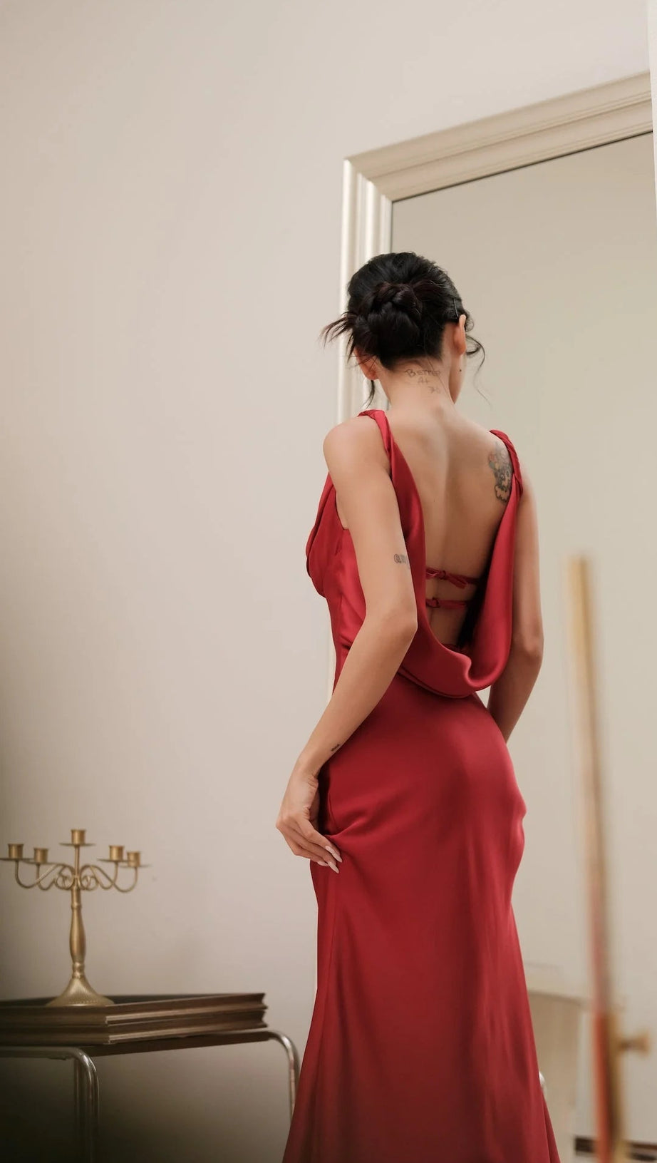 GWENDOLYN CORSET BODYCON MERMAID MAXI DRESS IN RED