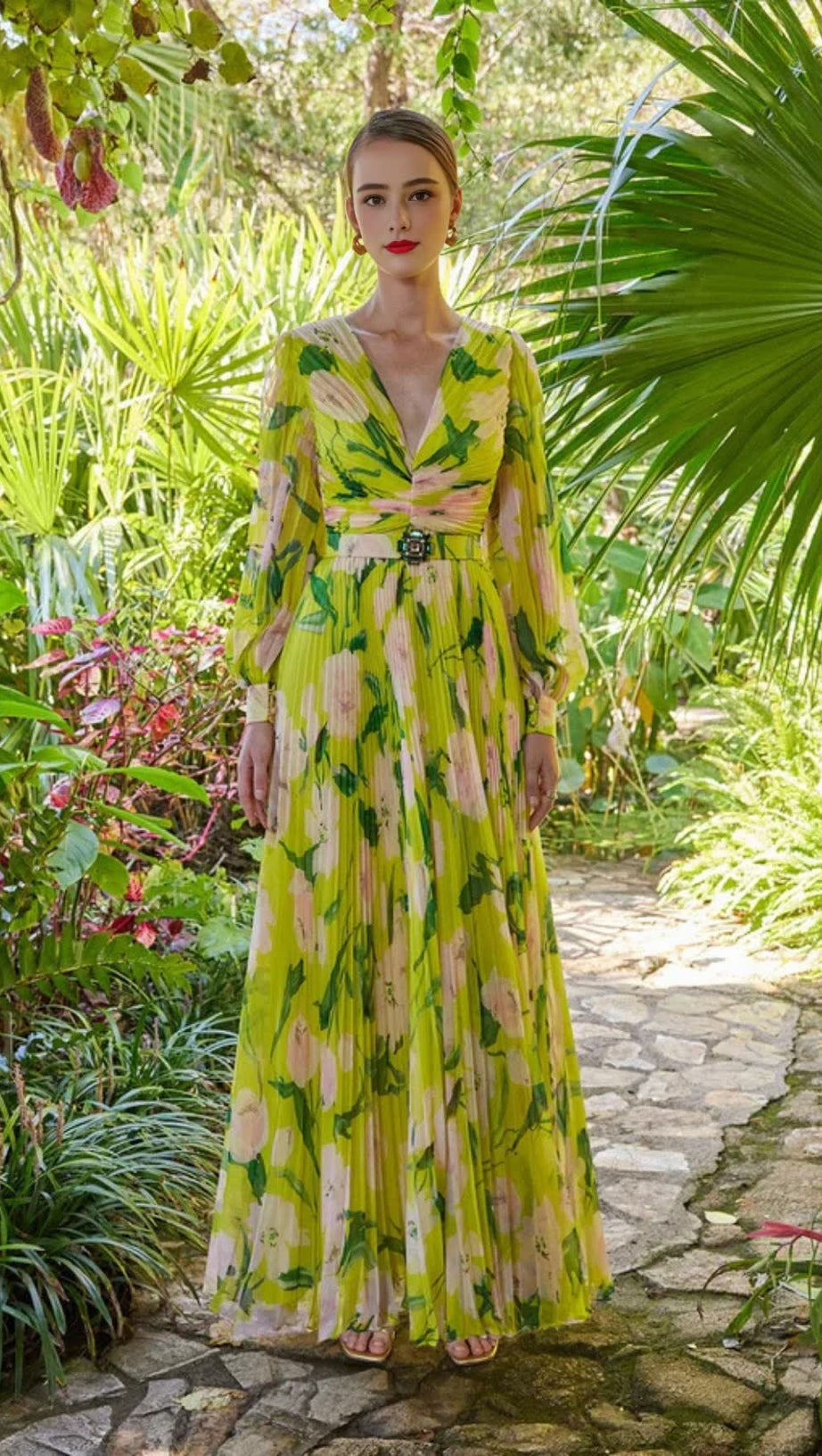 yellow floral long sleeve maxi dress Yellow Plus Floral Print Chiffon Cut Out Maxi Dress