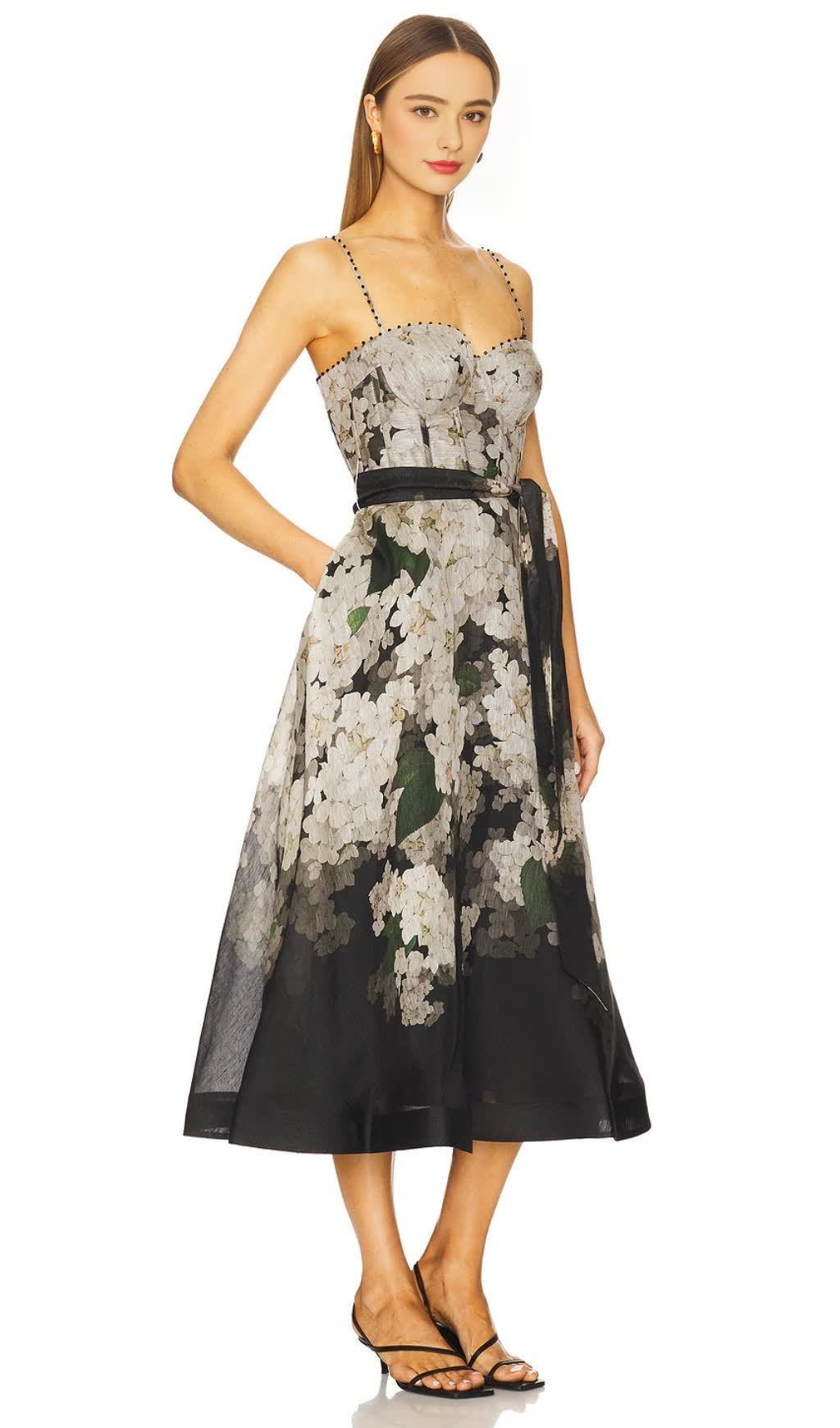 Picknickkleid aus Leinenmischung