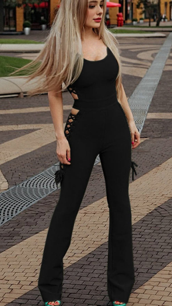 AIIZIE BLACK TIE - WAIST JUMPSUIT - product image