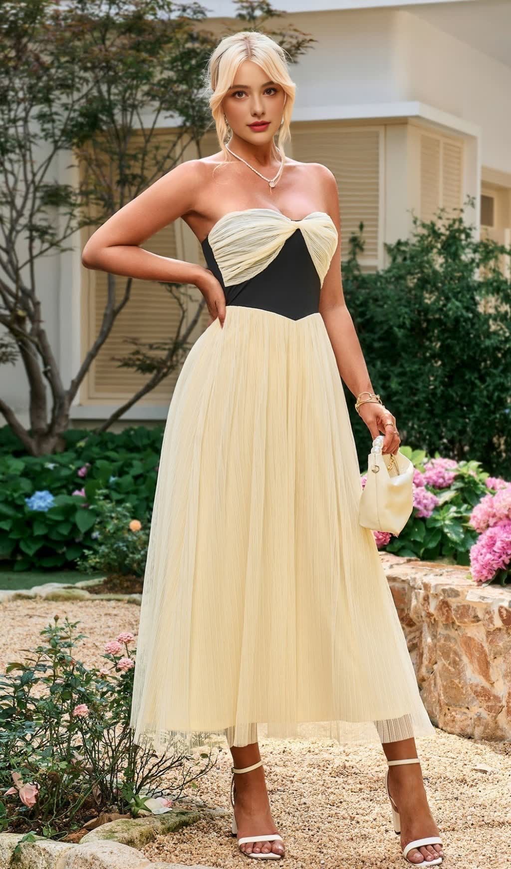 CONTRAST RUCHED BUST MESH MIDI TUBE DRESS